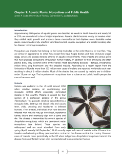 Chapter 5: Aquatic Plants, Mosquitoes and Public Health