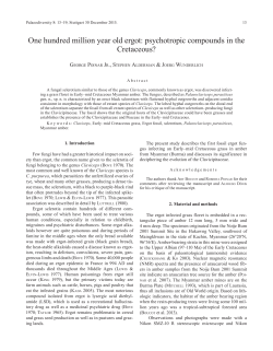One hundred million year old ergot: psychotropic compounds in the