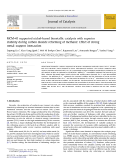 MCM-41 supported nickel-based bimetallic catalysts with superior