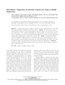 Brief Report: Trajectories of Glycemic Control over Early to Middle
