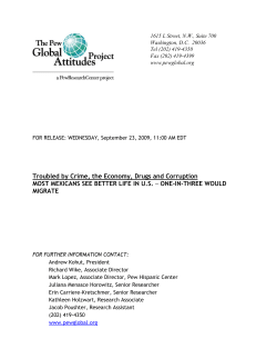 Most Mexicans See Better Life in US &ndash; One-in