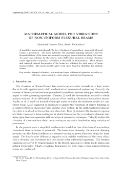 mathematical model for vibrations of non