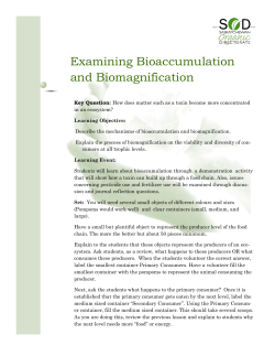 Examining Bioaccumulation and Biomagnification