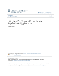 Hatching a Plan Towards Comprehensive Regulations in Egg