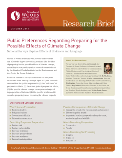 Public Preferences Regarding Preparing for the Possible Effects of
