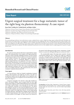 Urgent surgical treatment for a huge metastatic tumor of the right