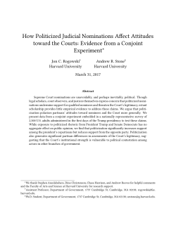 How Politicized Judicial Nominations A ect