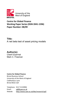 A net beta test of asset pricing models