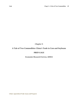 Chapter 3: A Tale of Two Commodities: China`s Trade in Corn and