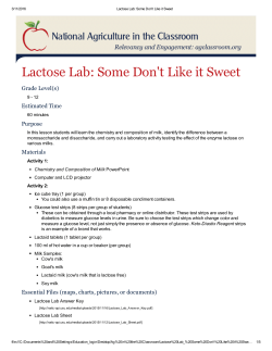 Lactose Lab - Fairbanks Soil and Water Conservation District