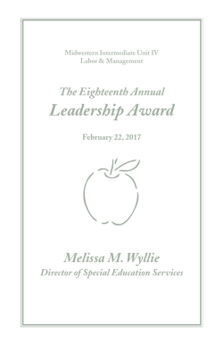 melissa wyllie 2017 leadership book