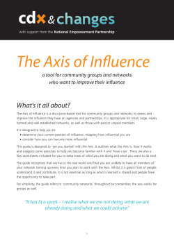 The Axis of Influence: A tool for community groups and networks