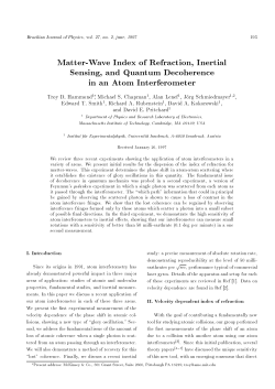 Matter-Wave Index of Refraction, Inertial Sensing, and Quantum