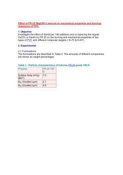 Effect of FR-20 [Mg(OH)2] amount on mechanical properties and