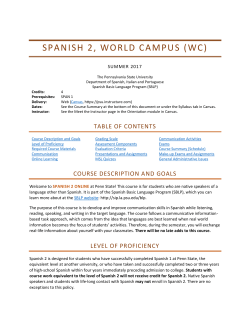 SPANISH 2, WORLD CAMPUS (WC)