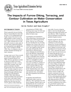 The Impacts of Furrow Diking, Terracing and Contour Cultivation on