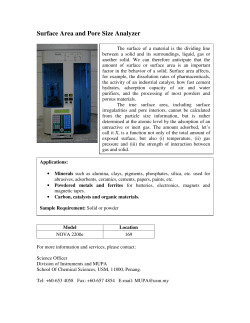 Surface Area and Pore Size Analyzer