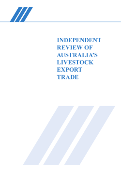 independent review of australia`s livestock export trade