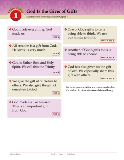 God Is the Giver of Gifts