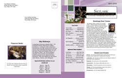 MAY 2016 - Skylark Assisted Living