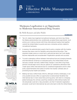 Marijuana Legalization is an Opportunity to Modernize International