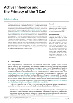 Active Inference and the Primacy of the `I Can`