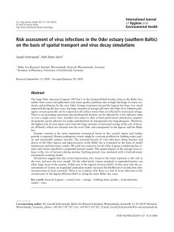 Risk assessment of virus infections in the Oder estuary (southern