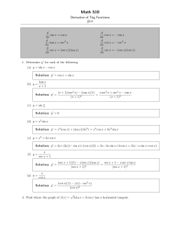 Math 510 - Calculus