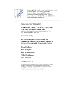 The effects of regional socioeconomic and cultural characteristics on