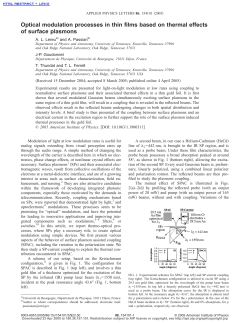 Optical modulation processes in thin films based on