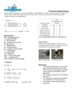 Extension Spring Design