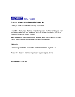 Information Rights Unit - Crimes which took place in