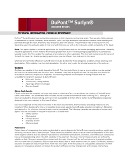 Surlyn&reg; Chemical Resistance