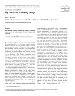 My favourite flowering image - Journal of Experimental Botany