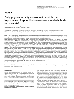 PAPER Daily physical activity assessment: what is the