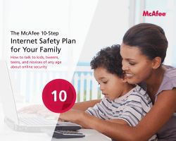 The McAfee 10-Step Internet Safety Plan