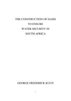 the construction of dams to ensure water security in south africa