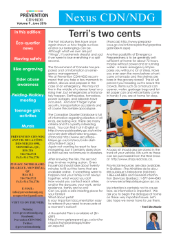 Nexus CDN-NDG / June 2016 - Prevention CDN-NDG