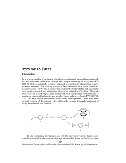 "Xylylene Polymers". In: Encyclopedia of Polymer Science and