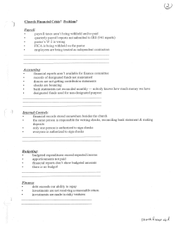 Financial policies and procedures