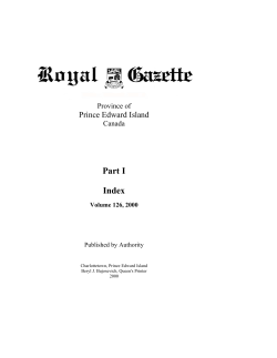 Royal Gazette of Prince Edward Island