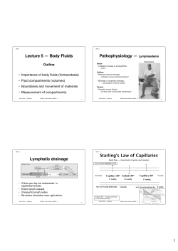 Lecture 5 &mdash; Body Fluids Pathophysiology &mdash; Lymphoedema