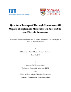 Quantum Transport Through Monolayers Of Organophosphonate