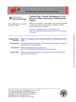 Chronic Inflammatory Liver - The Journal of Immunology