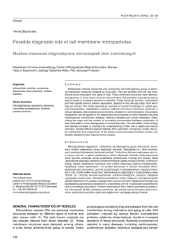 Possible diagnostic role of cell membrane microparticles