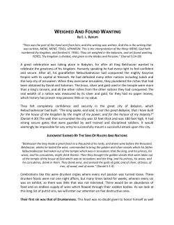 EIGHED ND OUND WANTING - Tabernacle Baptist Church