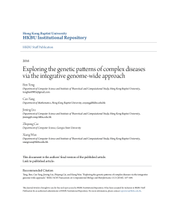 Exploring the genetic patterns of complex diseases via the