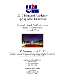 2017 Regional Academic Spring Meet Handbook