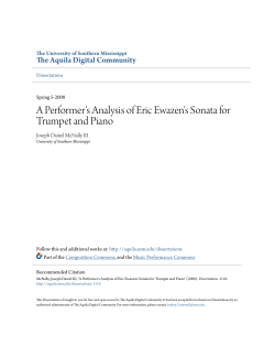a performer`s analysis of eric ewazen`s sonata for trumpet and piano