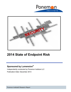 2014 State of Endpoint Risk